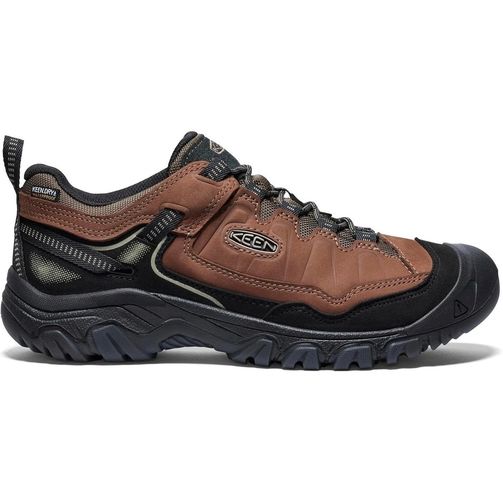 KEEN TARGHEE IV WATERPROOF Mens Size 12 Bison/Black Hiking Trail Shoes NEW